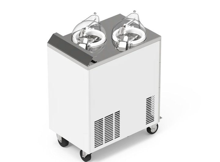 Commercial Gelato Ice Cream Maker, EC2 V, Two Pots – Space Saver - Standing Model - Top Churn Canada
