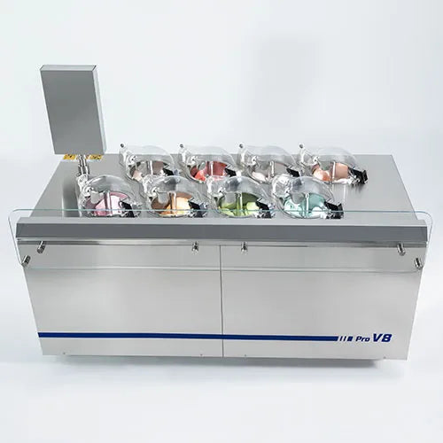 Commercial Gelato Ice Cream Maker, V8, Eight Pots - Standing Model - Top Churn Canada