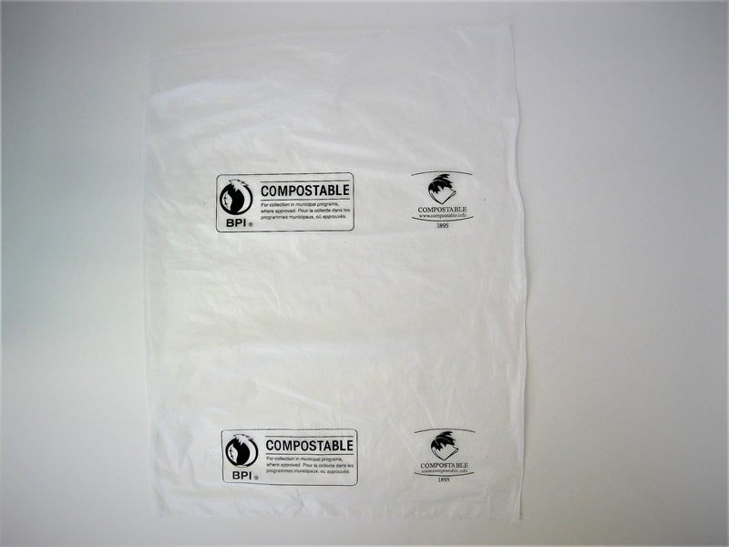 Translucent Produce Bag 12" x 15"  BPI - 500/2000 Bags - Disposable Take Away Food Packaging - Canadian Distribution