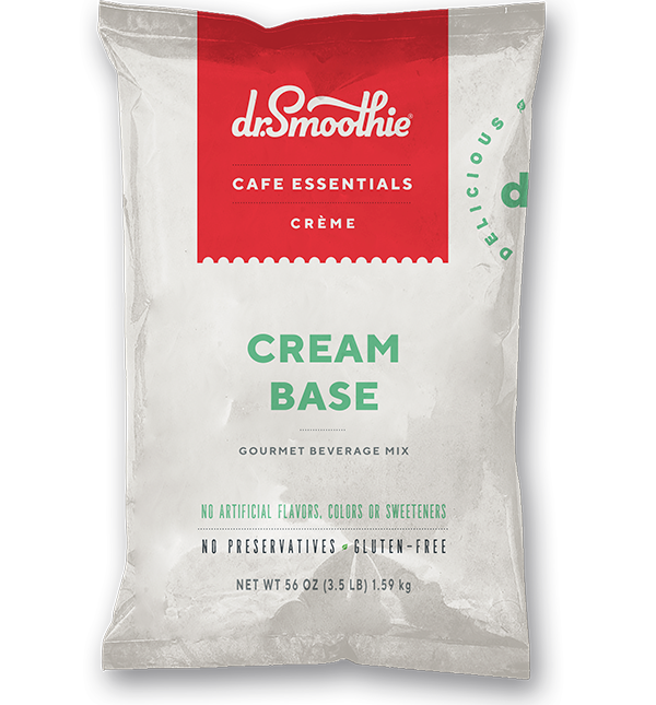 Cream Base (Neutral Base, Plain Base) - Dr. Smoothie / Cafe Essentials - 5 x 3.5 lb Bags per Case