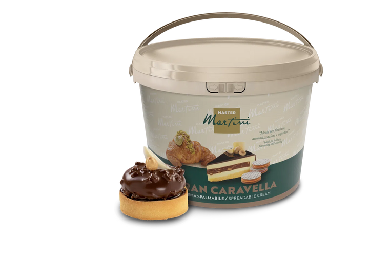 Crunchy Hazelnut Filling - 5 KG Bucket - Gran Caravella Crunch Nocciola - Master Martini Canada - Canadian Distributor