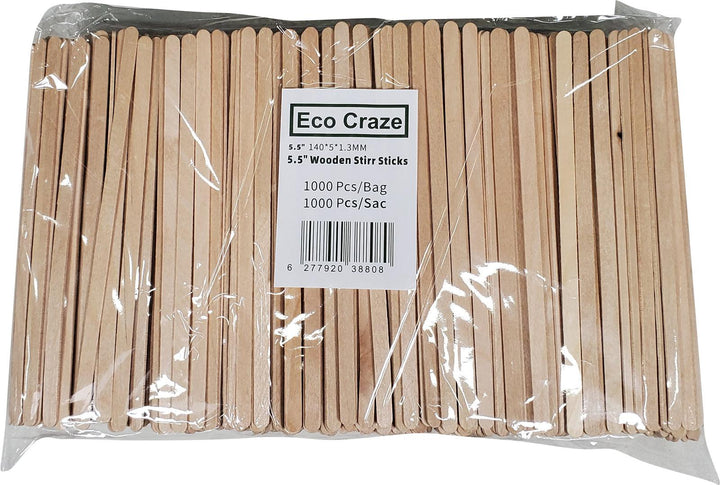 Eco-Craze - 5.5" Stir Sticks - Wooden