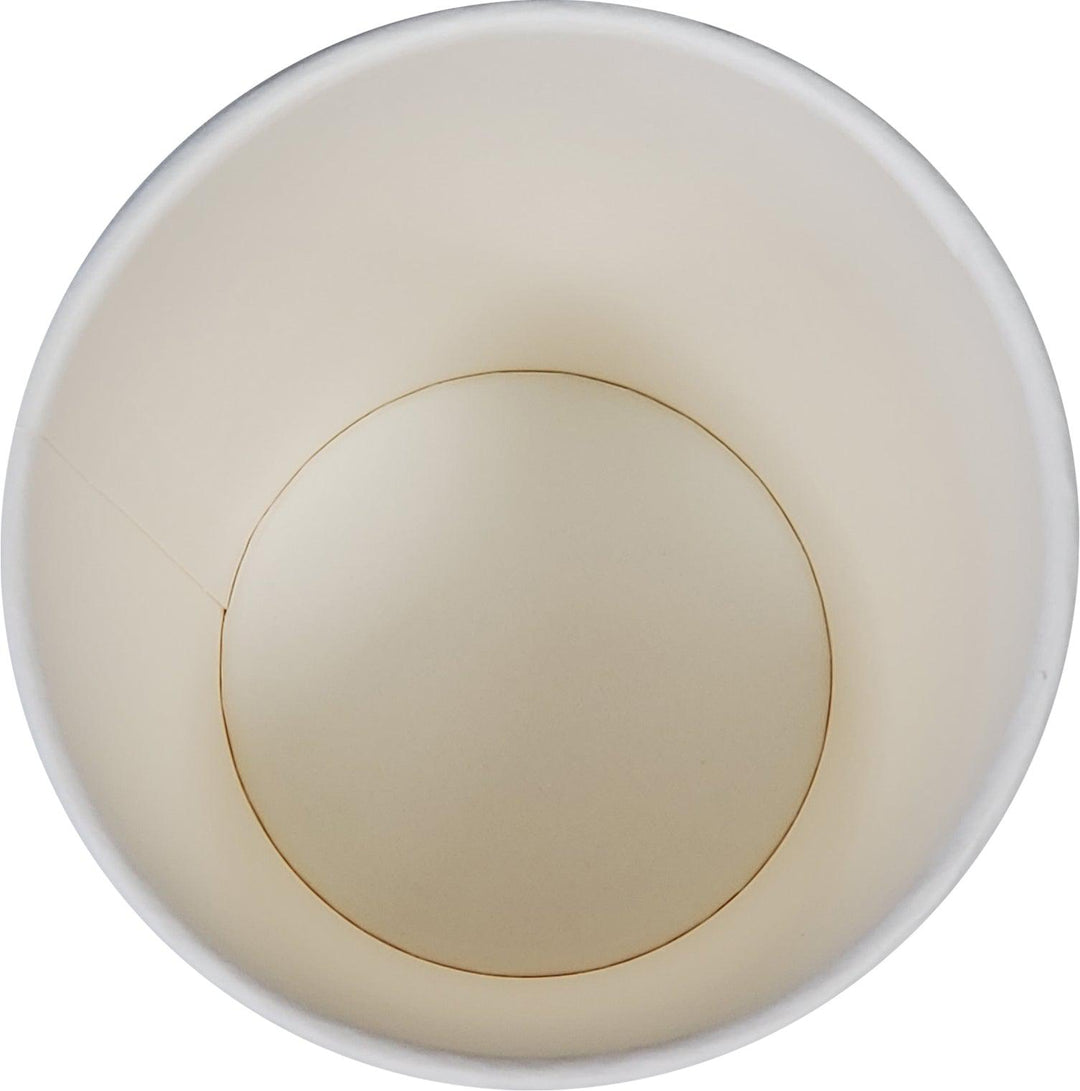 Morning Dew - 10 oz Squat Hot Paper Cup - White - 20 x 50 count