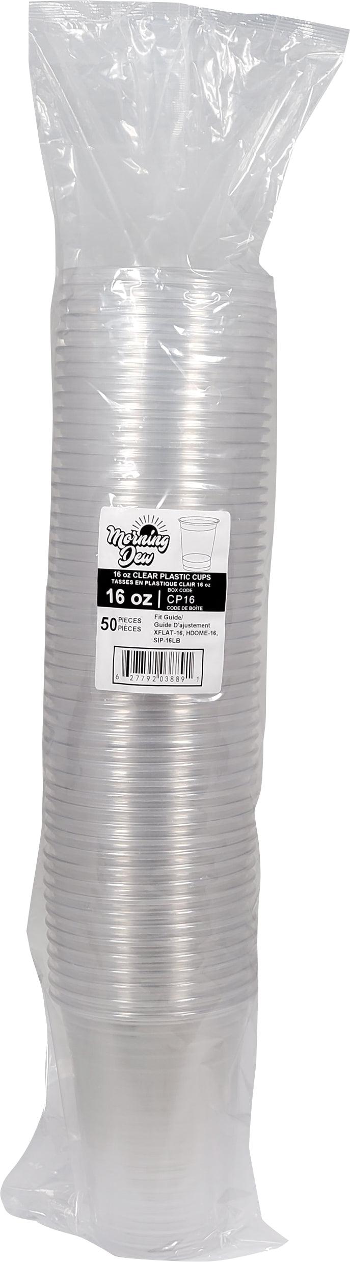 Morning Dew - 16 oz Clear PET Plastic Cup - 20 x 50 count