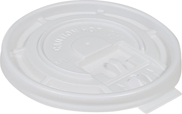 Morning Dew - Tear Back Flat Lid for 10-24 oz Hot Paper Cups - White - 10 x 100 count