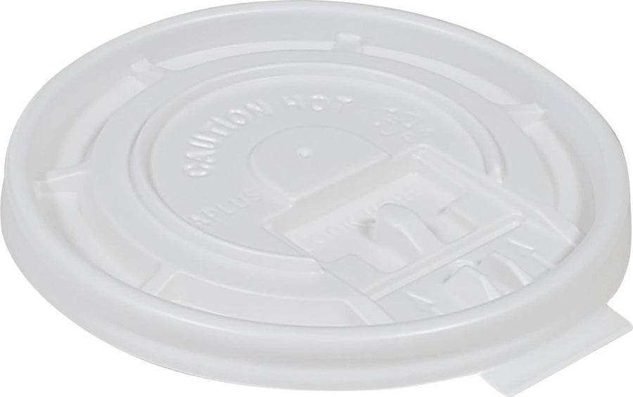 Morning Dew - Tear Back Flat Lid for 10-24 oz Hot Paper Cups - White - 10 x 100 count