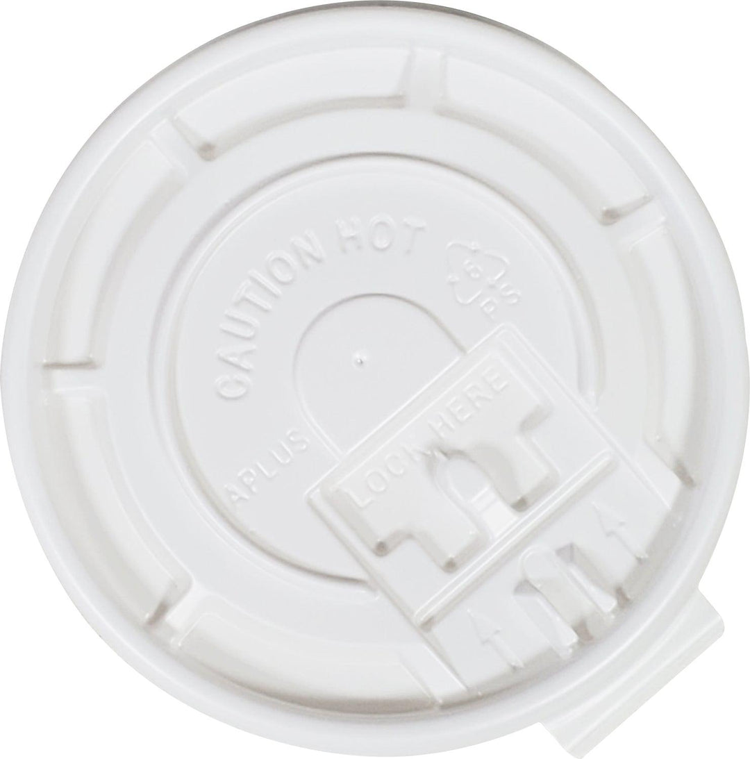 Morning Dew - Tear Back Flat Lid for 10-24 oz Hot Paper Cups - White - 10 x 100 count