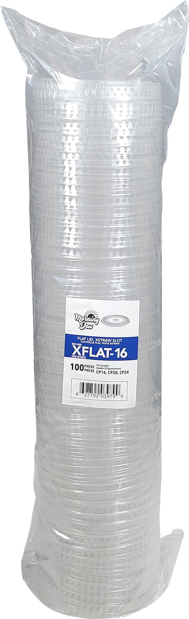 Morning Dew - Clear Flat Lid - 16-24oz Cup - 98mm - 10 x 100 count