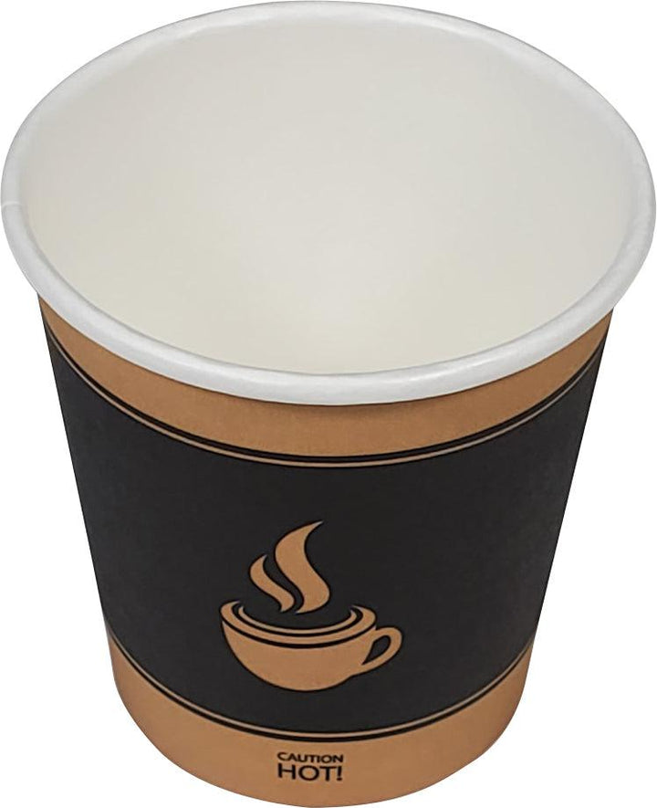 Morning Dew - 4 oz Hot Paper Cups - Ebony Print - 20 x 50 count