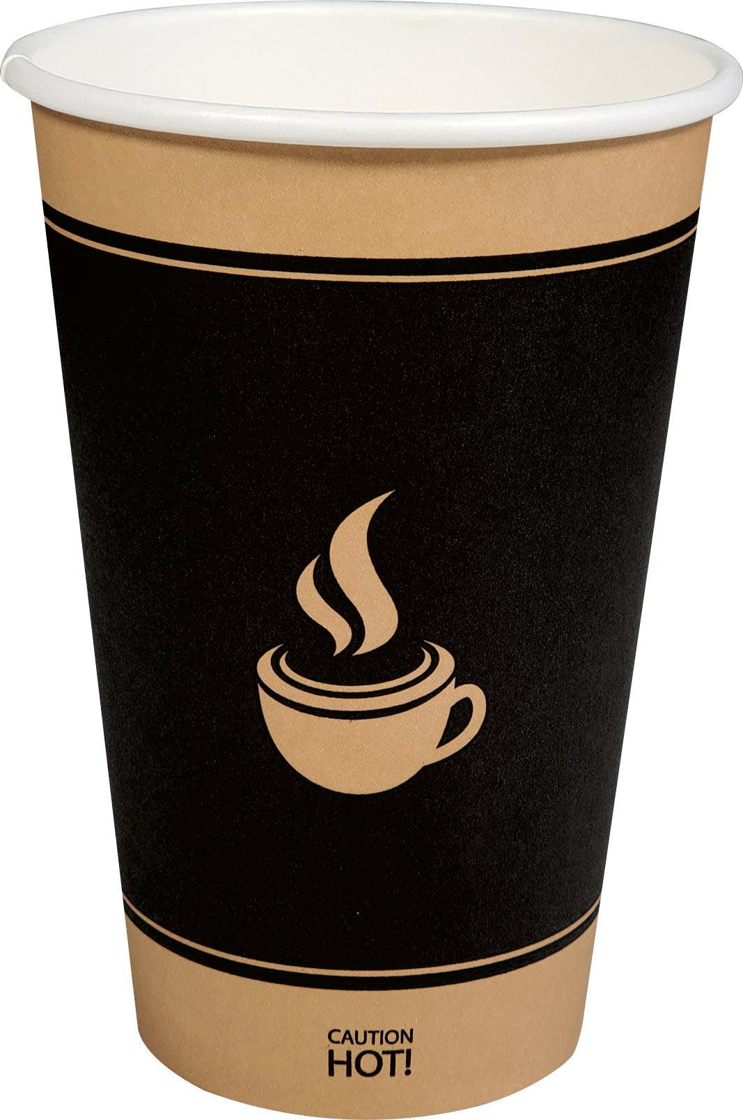 Morning Dew - 16 oz Hot Paper Cup - Ebony Print - 20 x 50 count