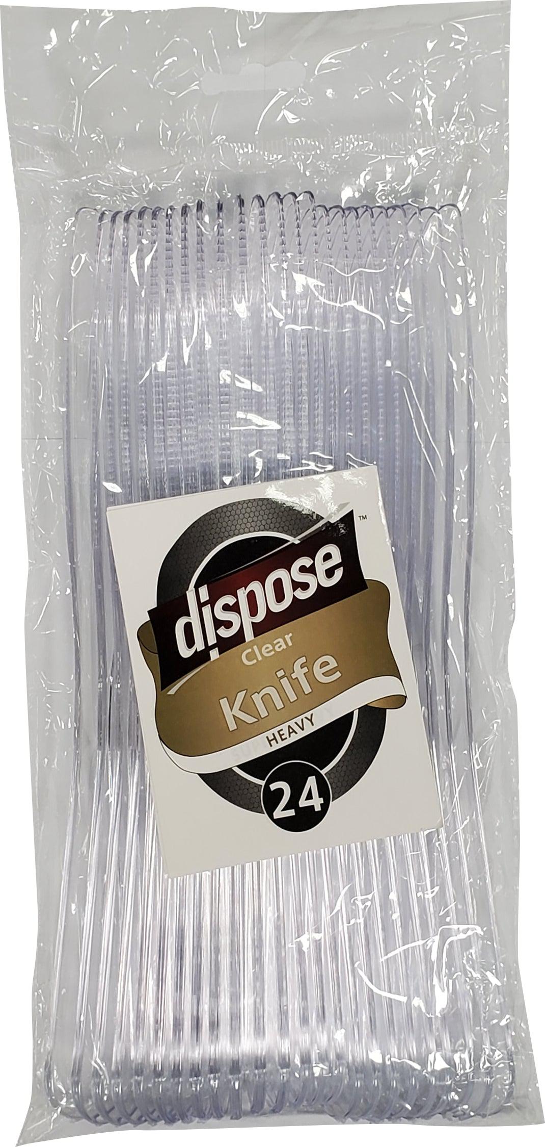 CLR - Dispose - Knife - Plastic - Clear - Heavy