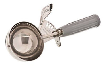 Browne Foodservice 4oz Grey Polyethylene Handle #8 Thumb Disher - Restaurant Equipment and Smallwares - Canadian Distribution