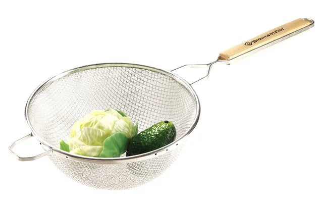 Browne Foodservice 8In Round Double Fine Mesh Strainer - Restaurant Equipment and Smallwares - Canadian Distribution