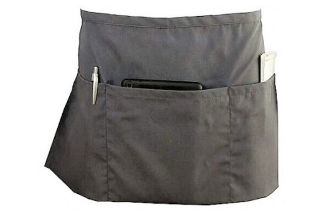 Chef Revival 3 Pocket Black Serving Waist Apron - Restaurant Equipment and Smallwares - Canadian Distribution - Ships Free Within Canada on Orders Above CAD $199