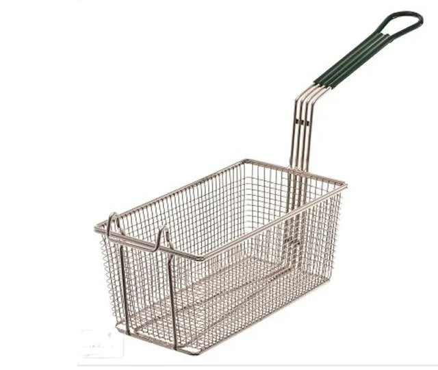 Browne Foodservice Green Handle Fryer Basket, 12.5 X 6.3 X 5.3In - Restaurant Equipment and Smallwares - Canadian Distribution