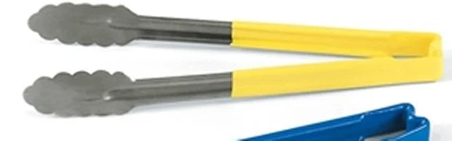 Vollrath 9.5In Stainless Steel Utility Tongs, Yellow Kool-Touch Handle - Restaurant Equipment and Smallwares - Canadian Distribution
