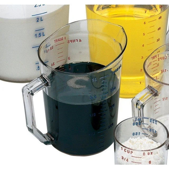 Cambro 1Qt Clear Plastic Measuring Cups - Restaurant Equipment and Smallwares - Canadian Distribution - Ships Free Within Canada on Orders Above CAD $199