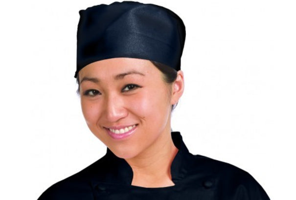 Chef Revival Small/Medium Black Mesh Top Pill Box Hat - Restaurant Equipment and Smallwares - Canadian Distribution