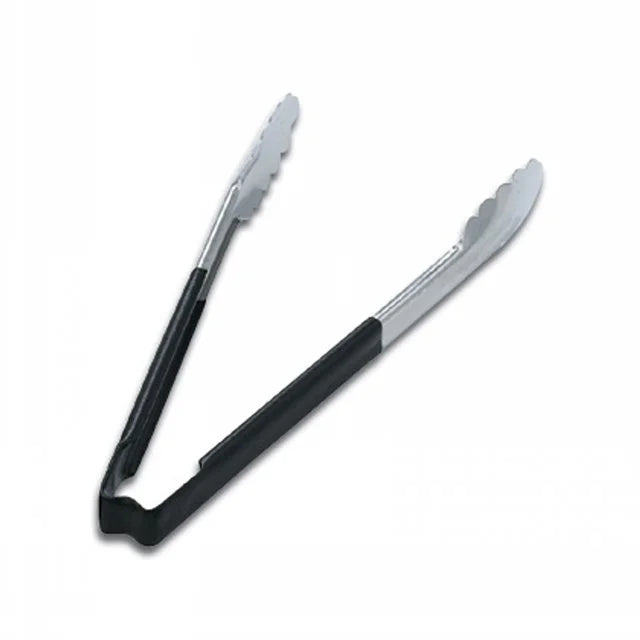 Vollrath 12In Stainless Steel Utility Tongs, Black Kool-Touch Handle - Restaurant Equipment and Smallwares - Canadian Distribution
