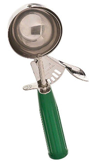 Browne Foodservice 3.2oz Green Polyethylene Handle #12 Thumb Disher - Restaurant Equipment and Smallwares - Canadian Distribution