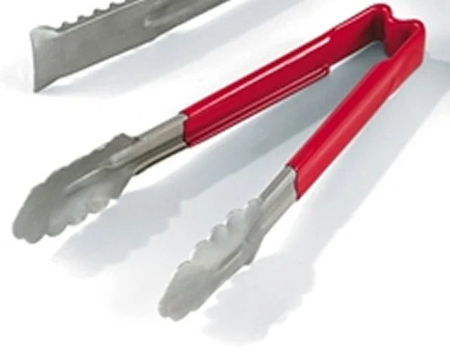 Vollrath 9.5In Stainless Steel Utility Tongs, Red Kool-Touch Handle - Restaurant Equipment and Smallwares - Canadian Distribution
