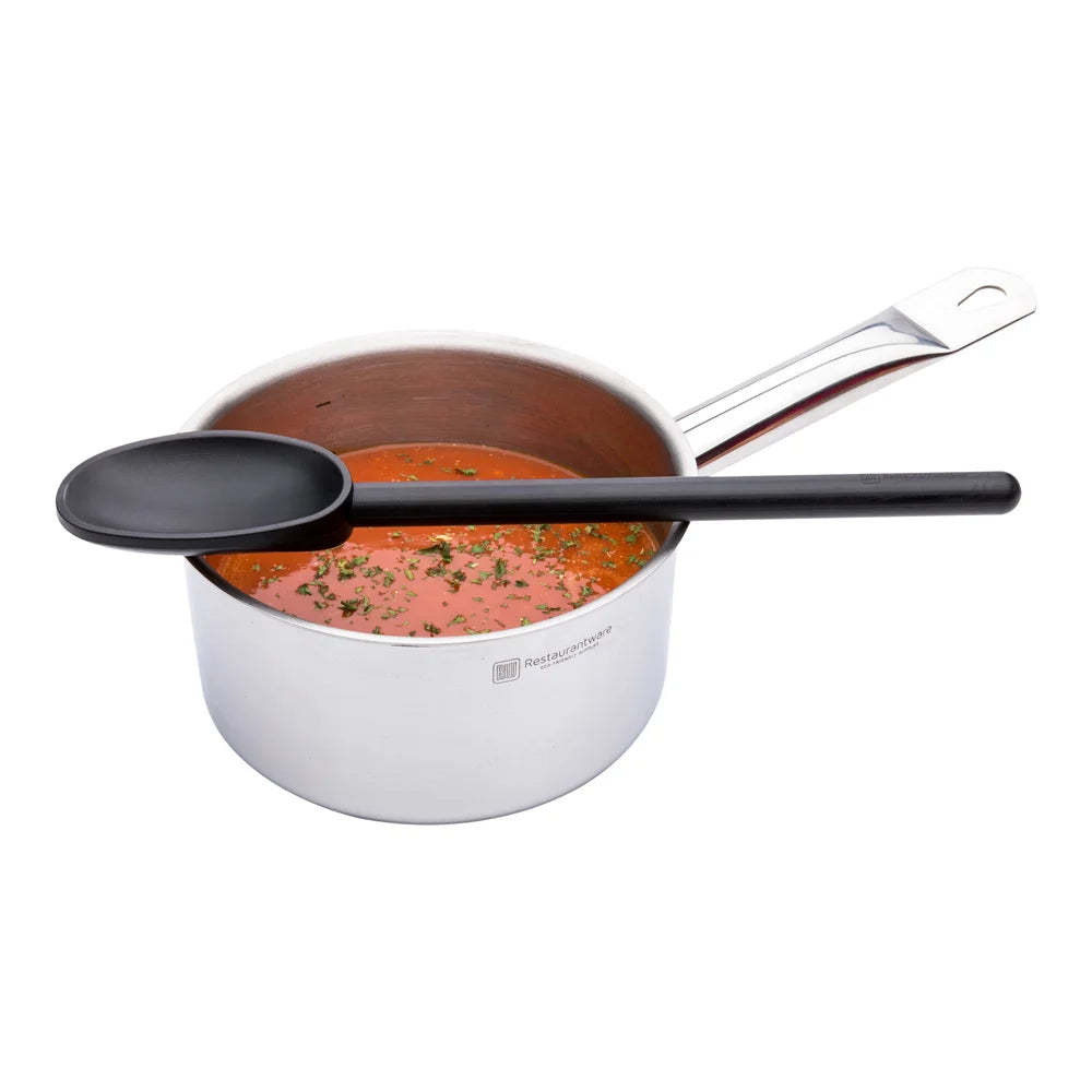 Restaurantware Met Lux 12In Black Nylon Spoon, High Heat - Restaurant Equipment and Smallwares - Canadian Distribution - Ships Free Within Canada on Orders Above CAD $199
