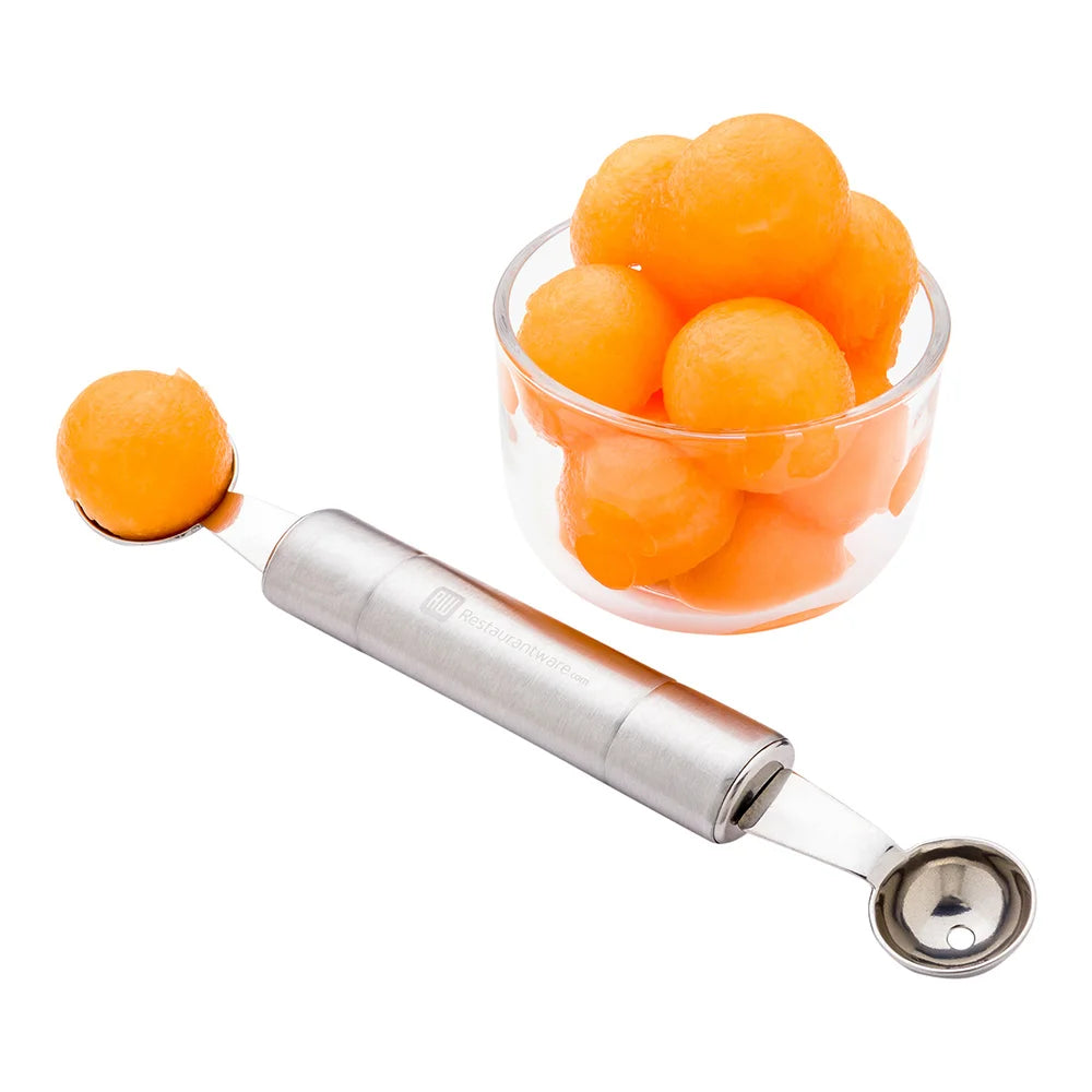 Restaurantware Met Lux 8In Stainless Steel Melon Baller, Dual-Sided - Restaurant Equipment and Smallwares - Canadian Distribution - Ships Free Within Canada on Orders Above CAD $199