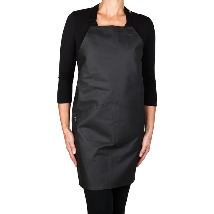 Restaurantware Black Cotton Cooking Apron, 32 X 26 Inch, Flame-Retardant - Restaurant Equipment and Smallwares - Canadian Distribution - Ships Free Within Canada on Orders Above CAD $199