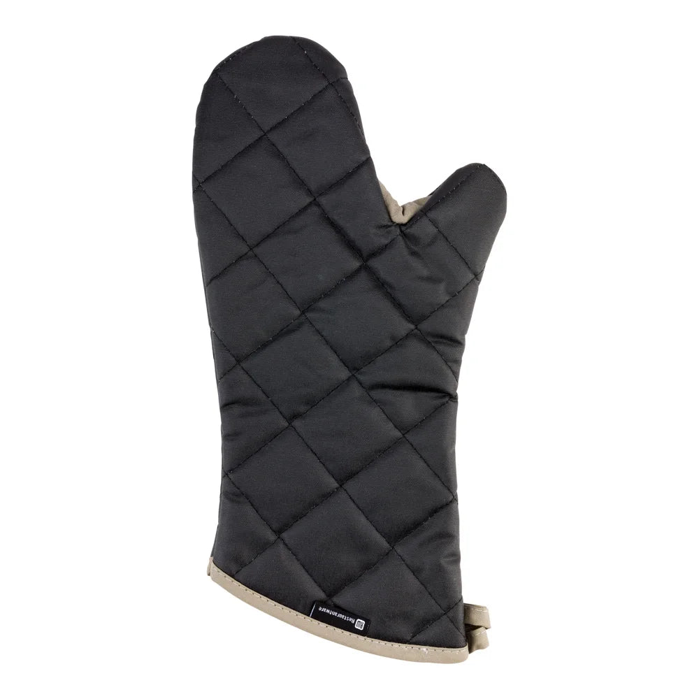 Restaurantware 17 Inch Black Cotton Oven Mitt, With Thumb Guard, Flame-Retardant - Restaurant Equipment and Smallwares - Canadian Distribution