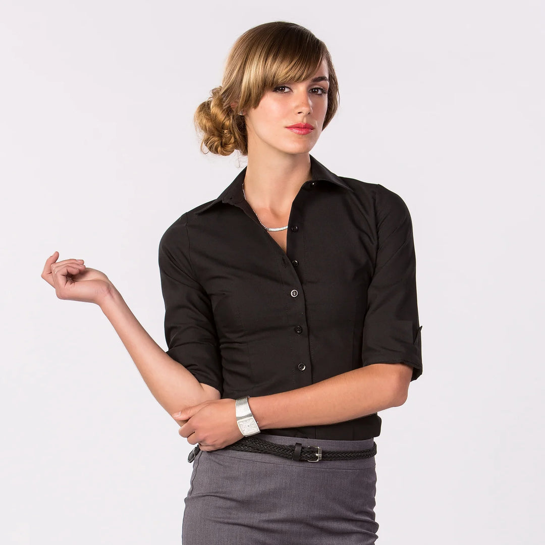 No Limits Ladies Xs 3/4 Sleeve Black Shirt - Restaurant Equipment and Smallwares - Canadian Distribution