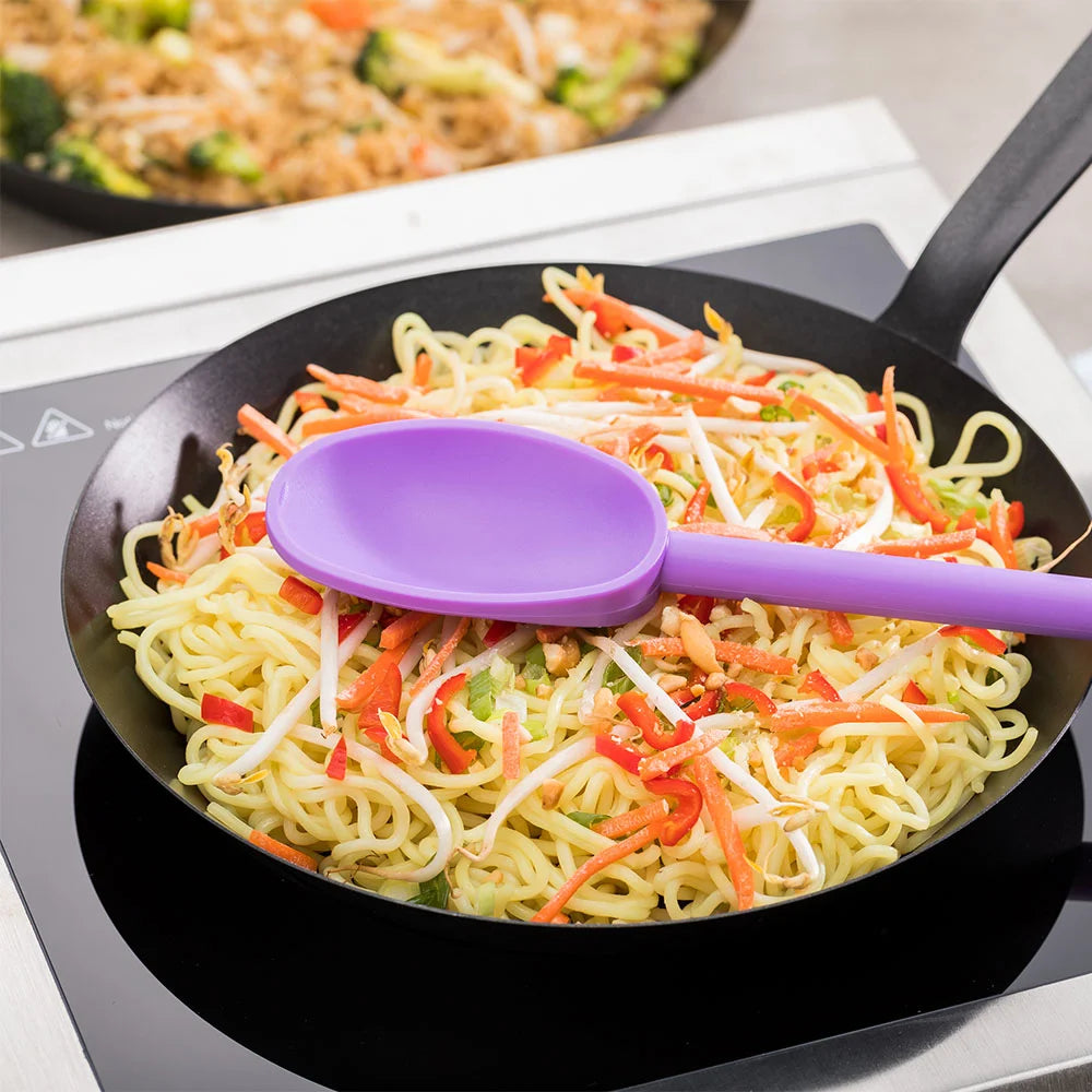 Restaurantware Met Lux 12In Purple Nylon Spoon, High Heat - Restaurant Equipment and Smallwares - Canadian Distribution - Ships Free Within Canada on Orders Above CAD $199