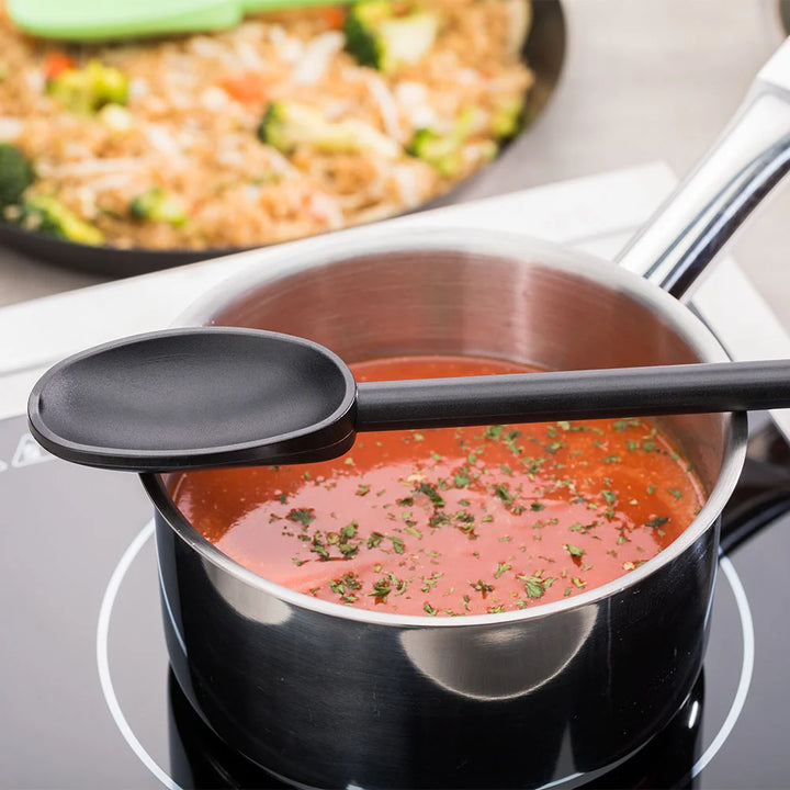 Restaurantware Met Lux 12In Black Nylon Spoon, High Heat - Restaurant Equipment and Smallwares - Canadian Distribution - Ships Free Within Canada on Orders Above CAD $199