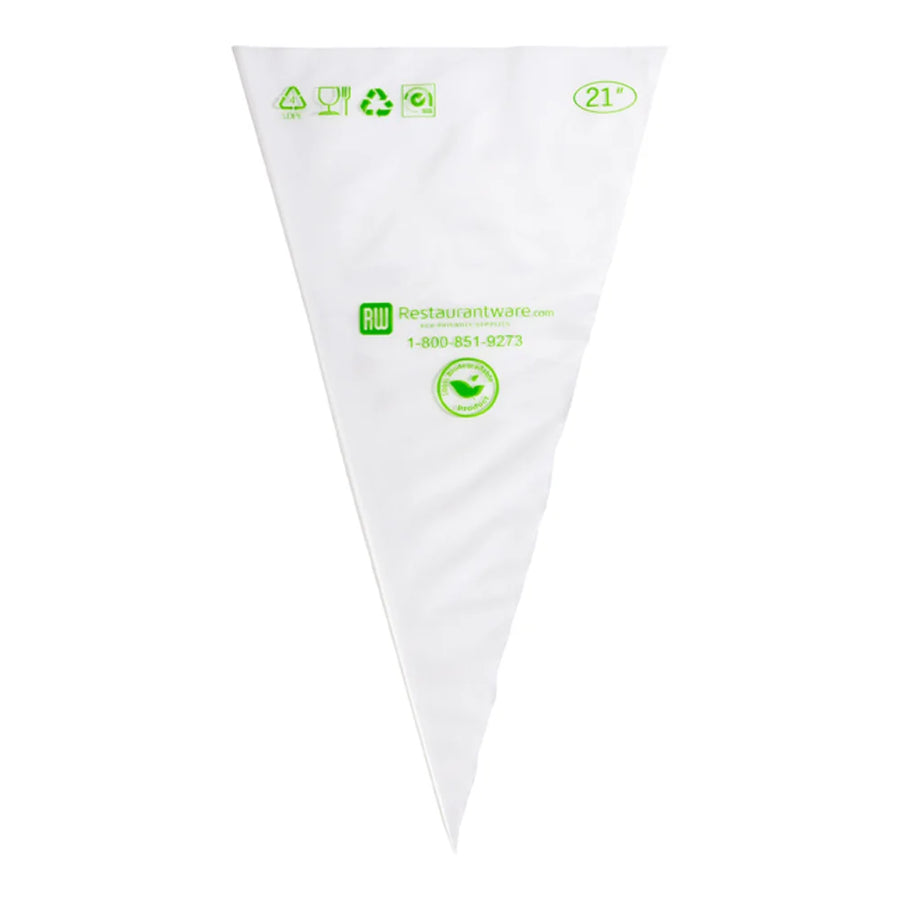 Restaurantware Pastry Tek Clear Plastic Pastry Piping Bags, 21 X 10.25 Inch, Biodegradable - Restaurant Equipment and Smallwares - Canadian Distribution