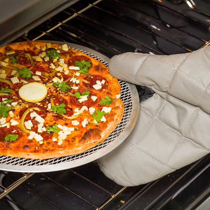 Restaurantware 17In Grey Cotton Oven Mitt, With Thumb Guard, Flame-Retardant - Restaurant Equipment and Smallwares - Canadian Distribution - Ships Free Within Canada on Orders Above CAD $199
