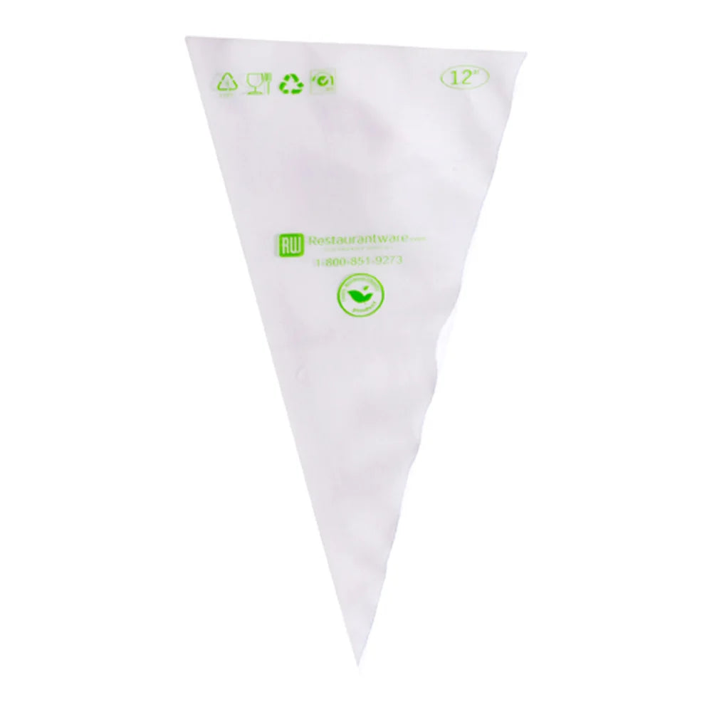 Restaurantware Pastry Tek Clear Plastic Pastry Piping Bags, 12 X 6 Inch, Biodegradable - Restaurant Equipment and Smallwares - Canadian Distribution
