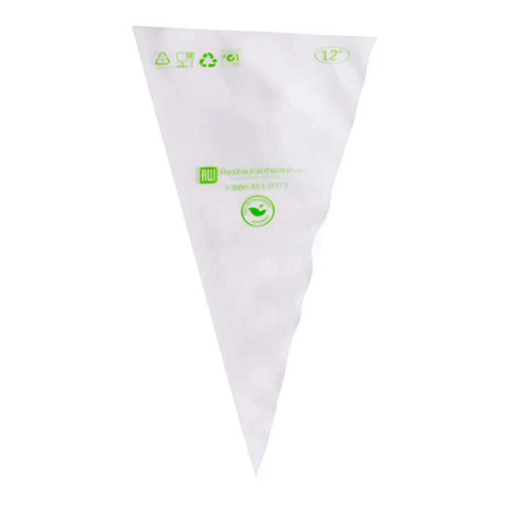 Restaurantware Pastry Tek Clear Plastic Pastry Piping Bags, 12 X 6 Inch, Biodegradable - Restaurant Equipment and Smallwares - Canadian Distribution