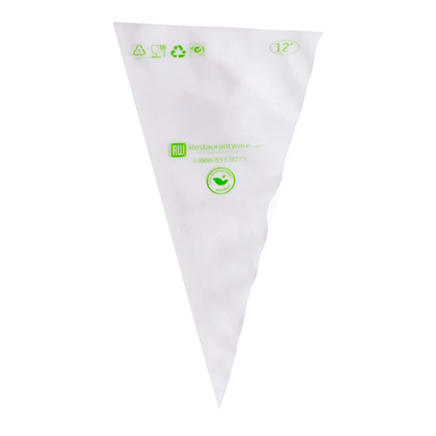 Restaurantware Pastry Tek Clear Plastic Pastry Piping Bags, 12 X 6 Inch, Biodegradable - Restaurant Equipment and Smallwares - Canadian Distribution