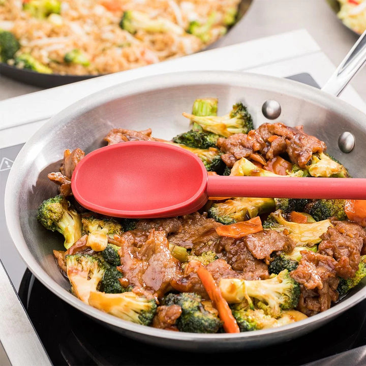 Restaurantware Met Lux 12In Red Nylon Spoon, High Heat - Restaurant Equipment and Smallwares - Canadian Distribution - Ships Free Within Canada on Orders Above CAD $199