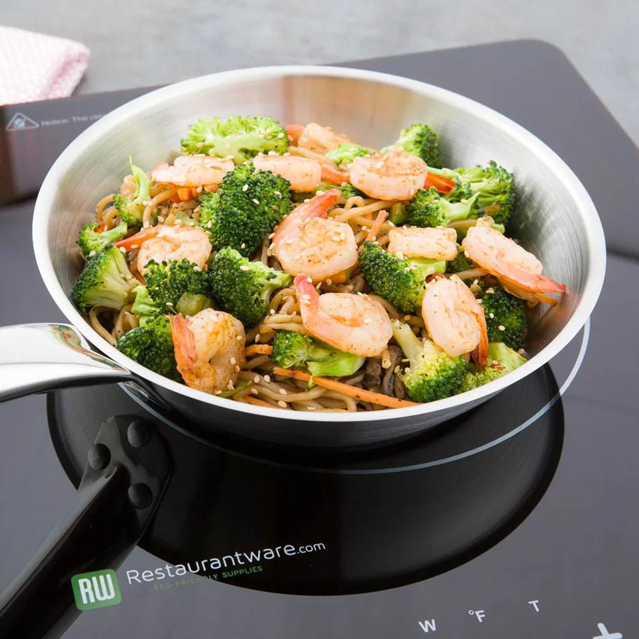 Restaurantware Met Lux 8In Stainless Steel Fry Pan, Induction Ready, Non-Stick - Restaurant Equipment and Smallwares - Canadian Distribution