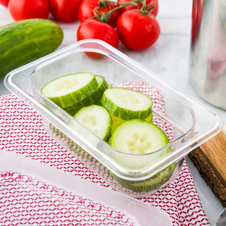 Restaurantware Met Lux Ninth-Size 2.5In Deep Clear Plastic Food Container - Restaurant Equipment and Smallwares - Canadian Distribution