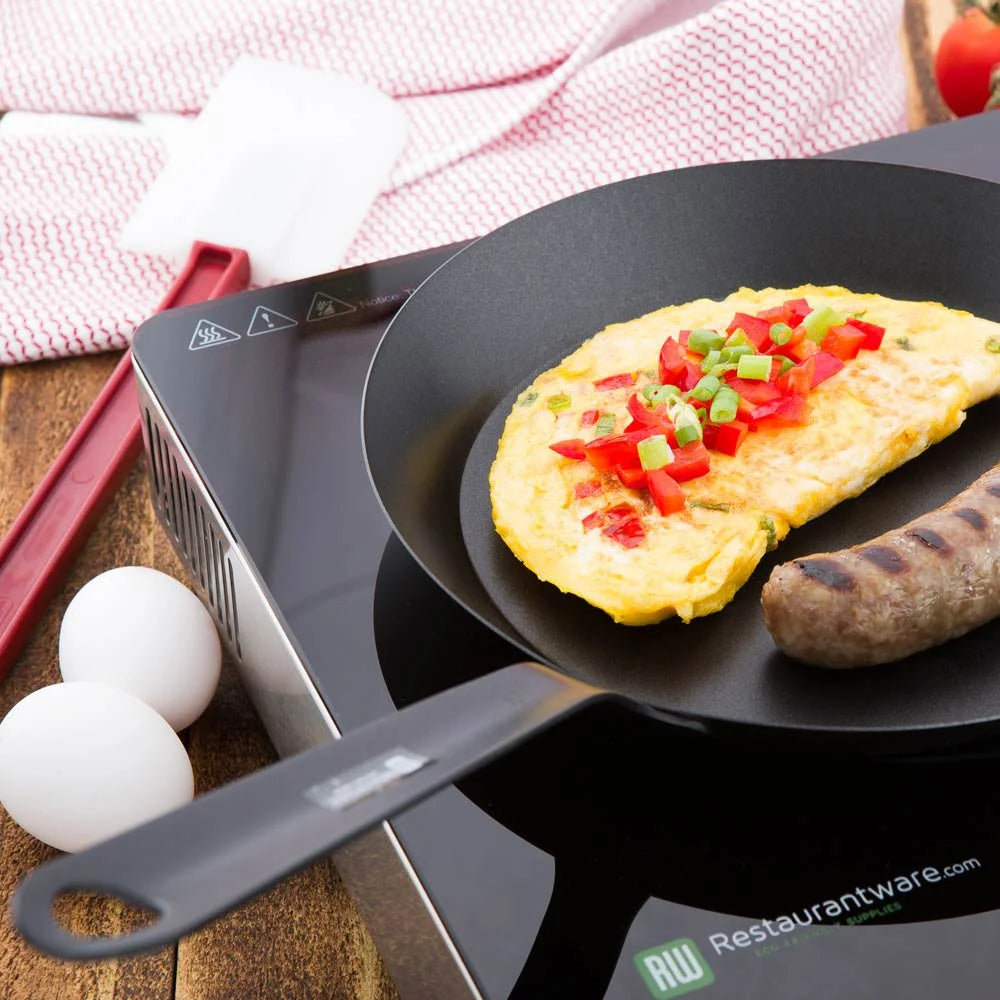 Restaurantware Met Lux 10 Inch Carbon Steel Fry Pan, Non-Stick - Restaurant Equipment and Smallwares - Canadian Distribution
