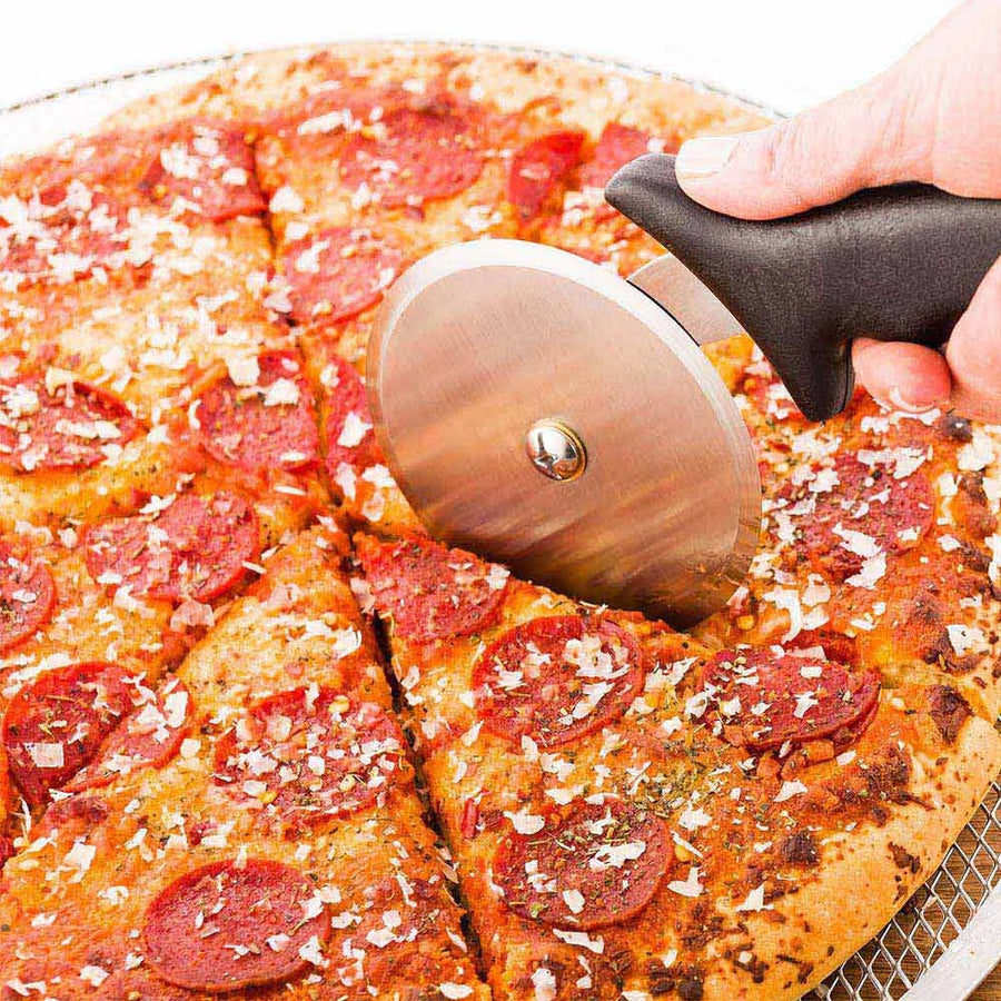 Restaurantware Met Lux 4In Stainless Steel Pizza Cutter, With Black Plastic Handle - Restaurant Equipment and Smallwares - Canadian Distribution