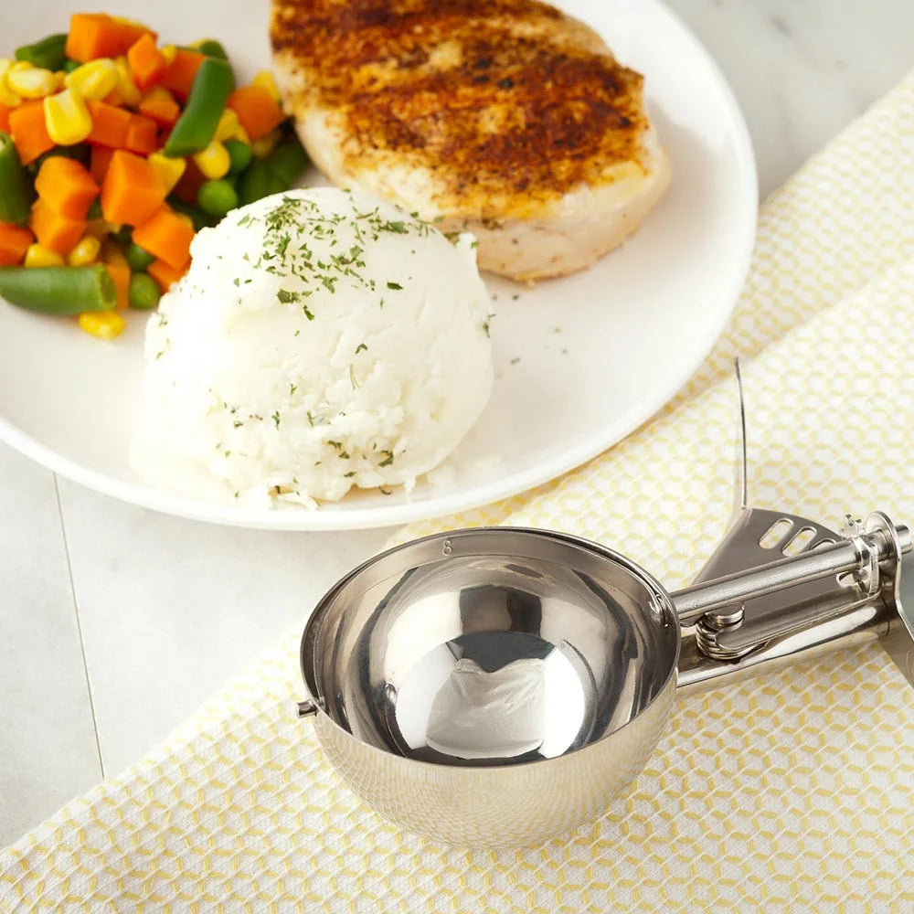 Restaurantware Met Lux 4 Ounce #8 Portion Scoop, With Grey Handle, - Restaurant Equipment and Smallwares - Canadian Distribution - Ships Free Within Canada on Orders Above CAD $199