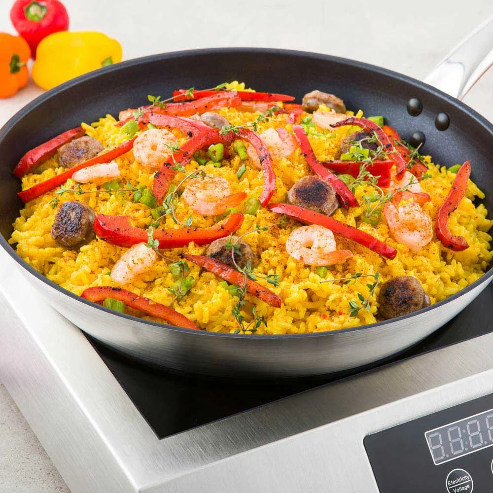 Restaurantware Met Lux 12In Stainless Steel Fry Pan, Induction Ready, Non-Stick - Restaurant Equipment and Smallwares - Canadian Distribution
