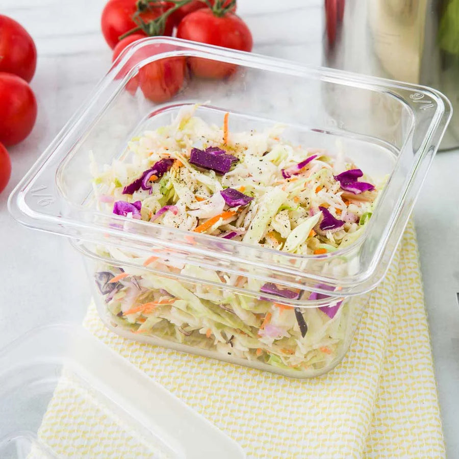 Restaurantware Met Lux Sixth-Size 4In Deep Clear Plastic Food Container - Restaurant Equipment and Smallwares - Canadian Distribution