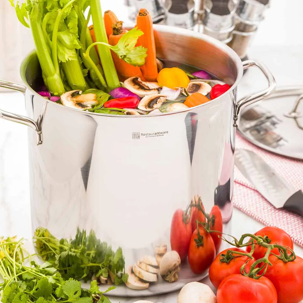 Restaurantware Met Lux 13.5Qt Stainless Steel Stock Pot, Induction Ready - Restaurant Equipment and Smallwares - Canadian Distribution