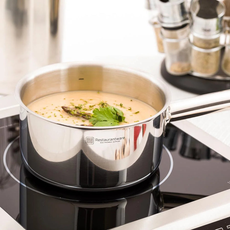 Restaurantware Met Lux 1.5Qt Stainless Steel Sauce Pan, With Handle, Induction Ready - Restaurant Equipment and Smallwares - Canadian Distribution