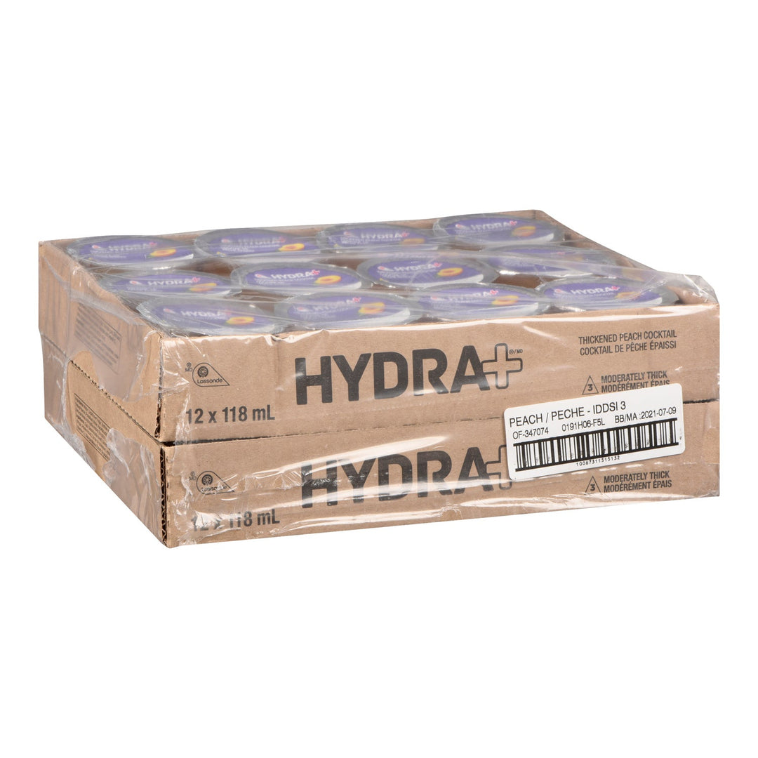 Hydra+ Hydra+ Peach Cocktail, Level 3 Thickened Beverage, Portion, 100 Percent - Canadian Distribution - Ships Free Within Canada on Orders Above CAD $199
