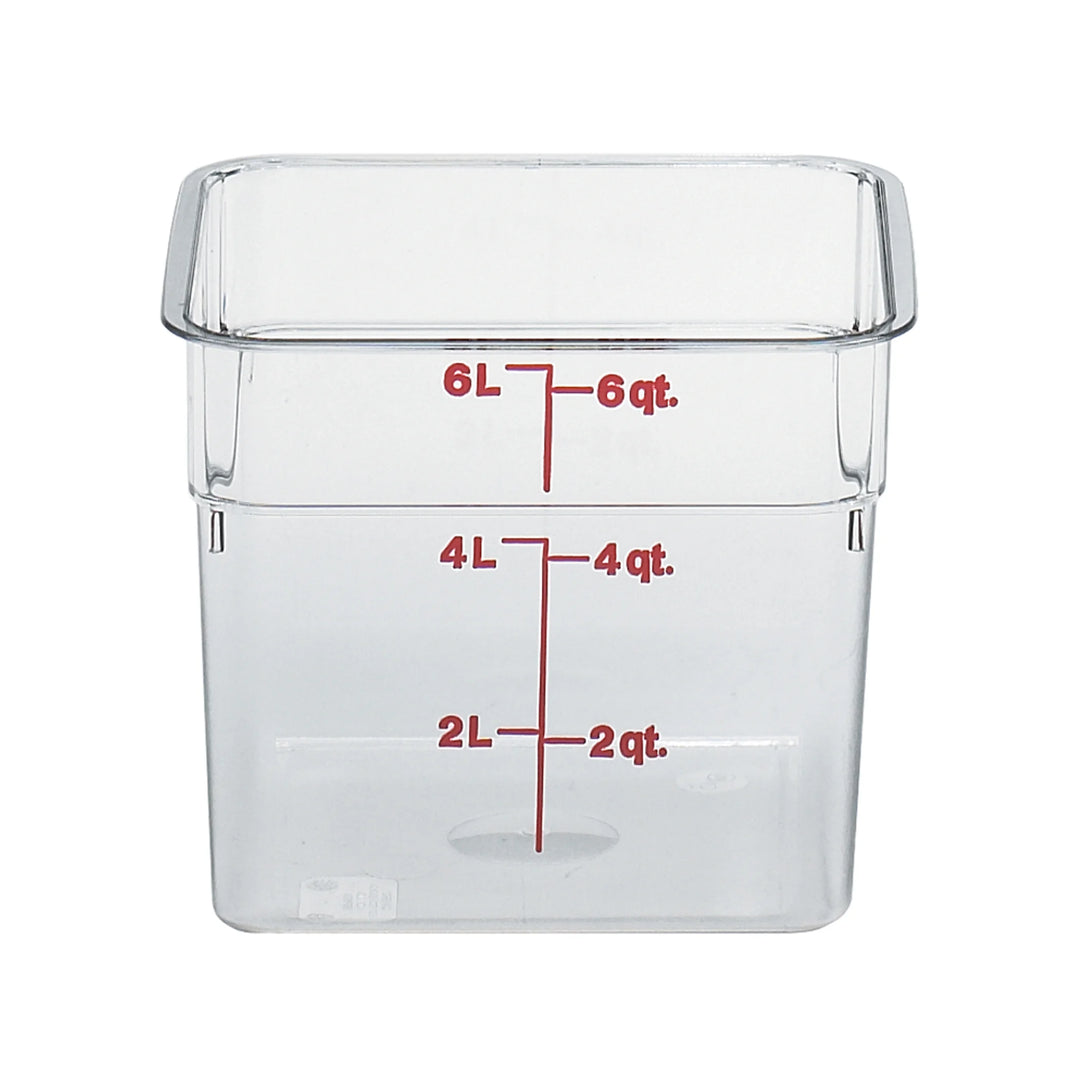 Cambro 6Qt Square Clear Camwear Food Storage Container - Restaurant Equipment and Smallwares - Canadian Distribution