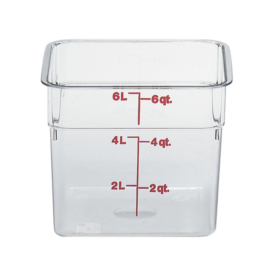 Cambro 6Qt Square Clear Camwear Food Storage Container - Restaurant Equipment and Smallwares - Canadian Distribution